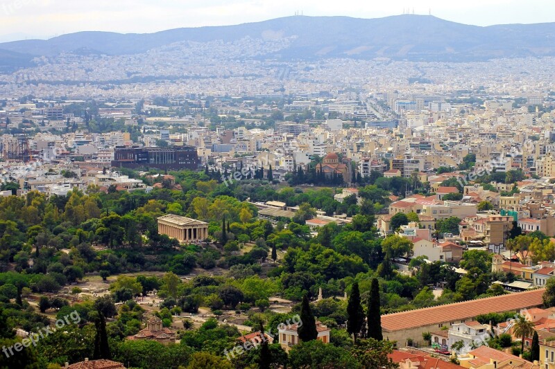 Athens Greece Street Landscape Culture