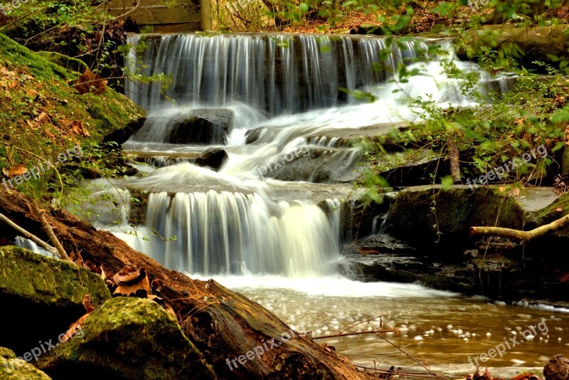 Waterfall Landscape Nature Cascade Scenic