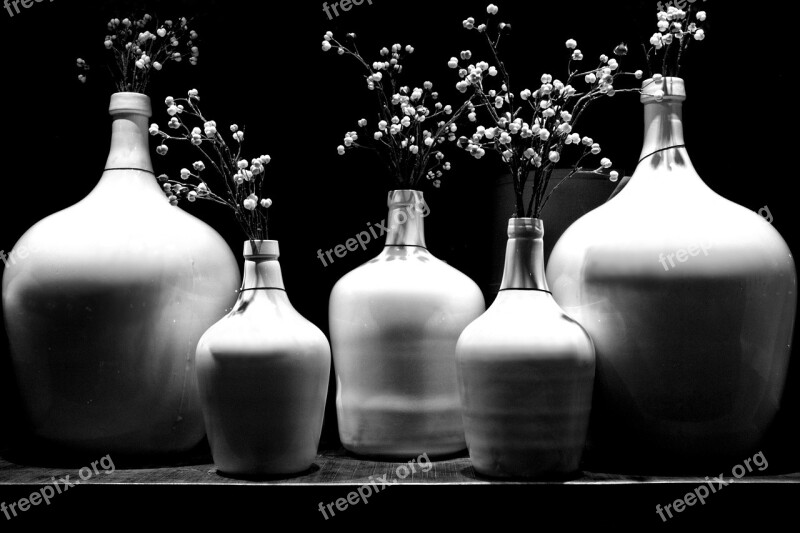 Monochrome Art Ceramic Vase Bottle