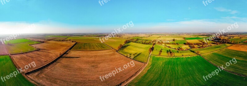 Overview Campaign Agricultural Fields Drone In Flight