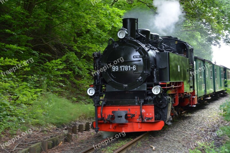 Rügen Rasender Roland Steam Locomotive Steam Railway Narrow Gauge Railway