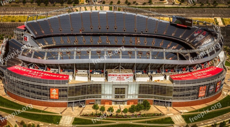 Mile High Stadium Football Stadiums Aerial View Sports Athletics