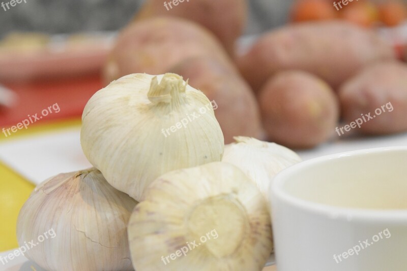 Organic Vegetable Garlic Cooking Kitchen