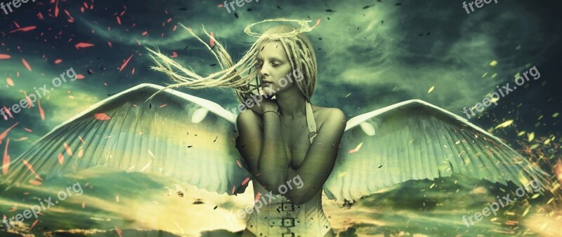 Angel Woman Wing Fantasy Mystical