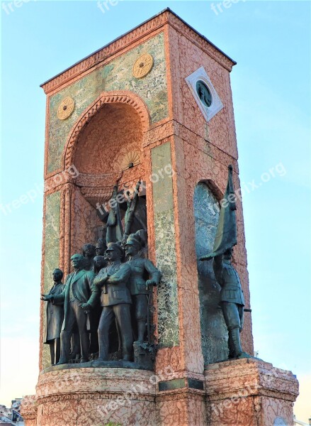 Sculpture Monument Taksim Square Soldier