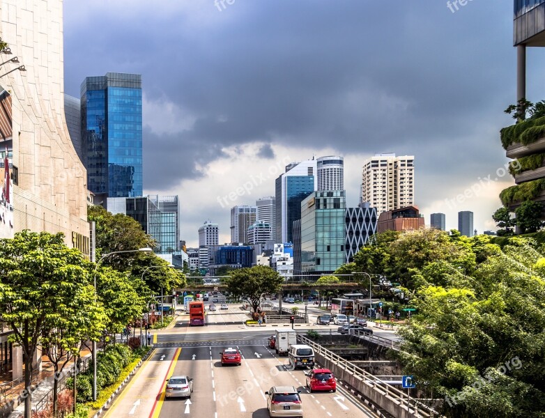 Singapore City Modern Architecture Metropolis