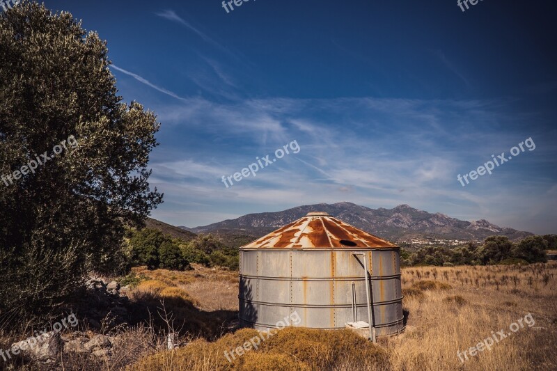 Tree Silo Field Nature Free Photos