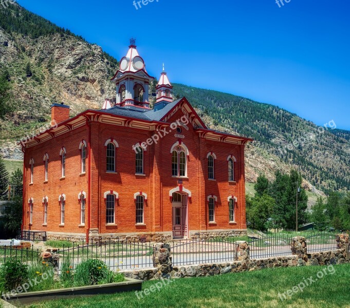 Georgetown School Landmark Historic Old Colorado