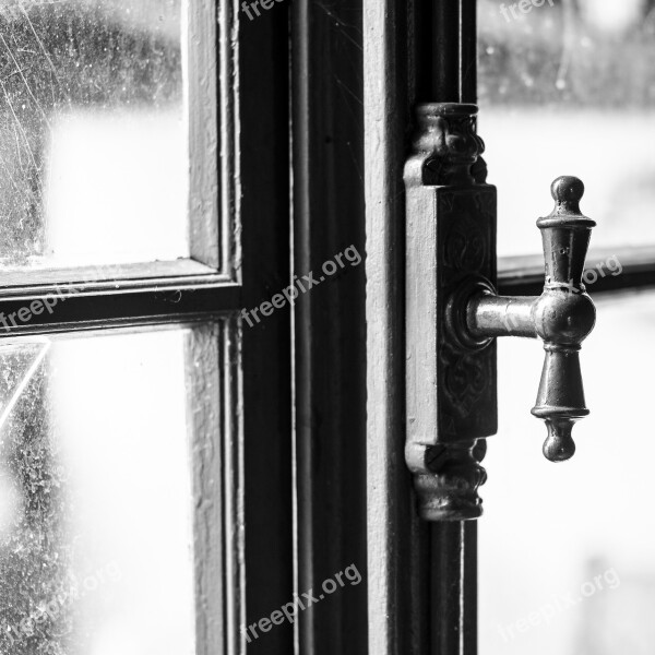 Window Handle Nostalgic Old Glass