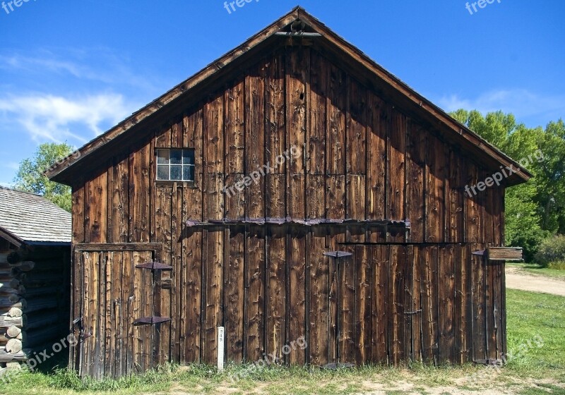 Nevada City Building Montana Rustic Building Old