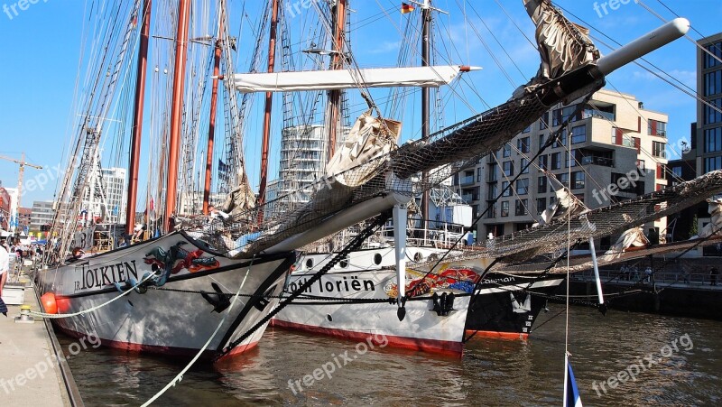 Ships Port Hamburg Northern Germany Water