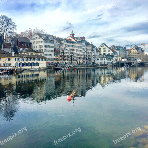 Zurich River Water Switzerland Free Photos