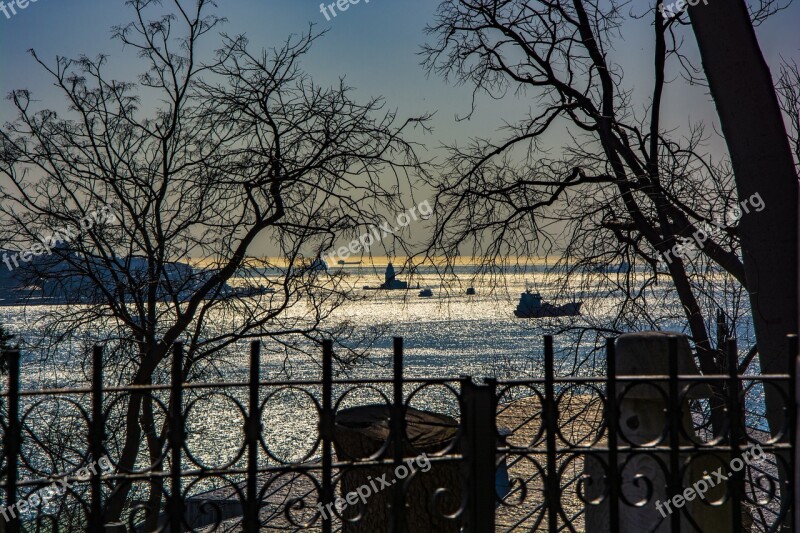 Istanbul Sunset Sky Landscape Travel