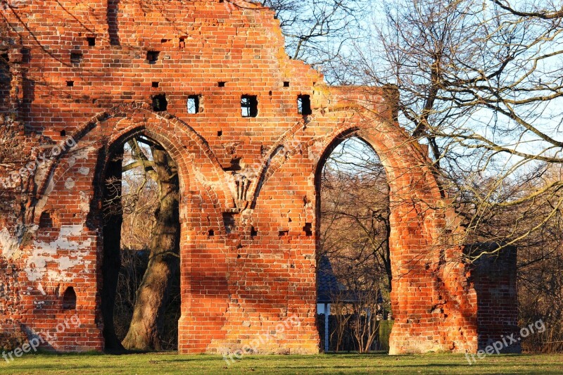 Ruins Of Eldena Abbey Ruin Historically Monastery Eldena