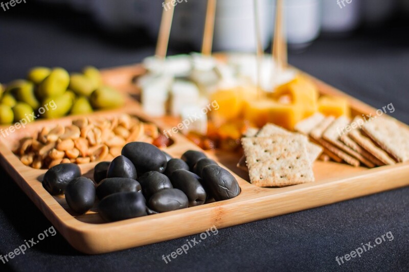 Food Cocktail Table Olive Cheese