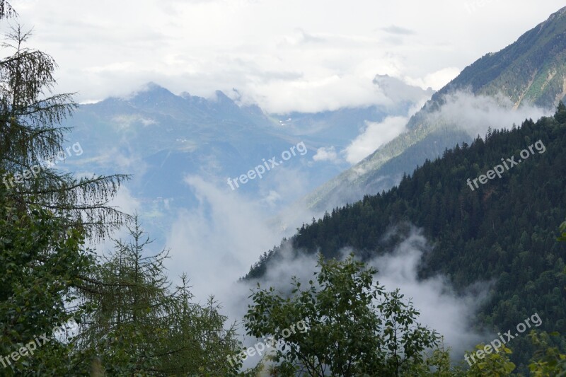 Mountains Forest View Alpine Nature