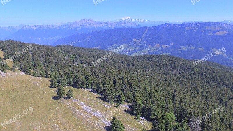 Landscape France Sky Blue Mountain