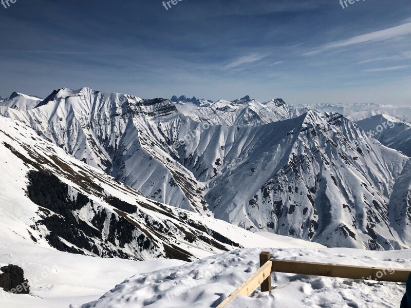 Mountains Georgia Gudauri Landscape The Caucasus