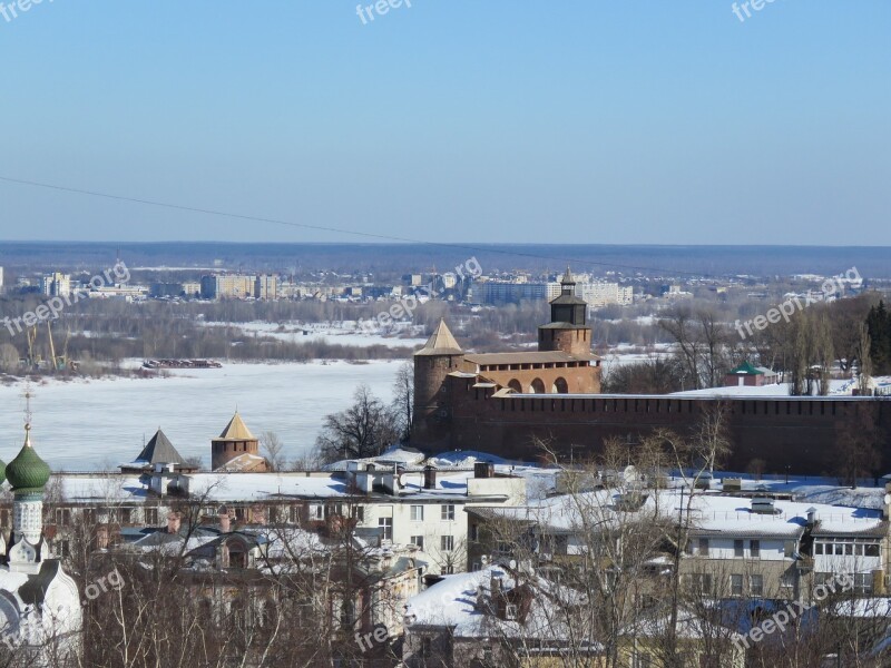 Russia Nizhniy Novgorod Sky Architecture The Kremlin