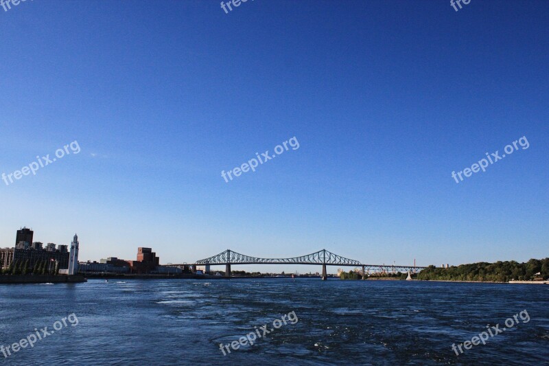 Montreal Bridge Sea Water Sky The Urban Landscape