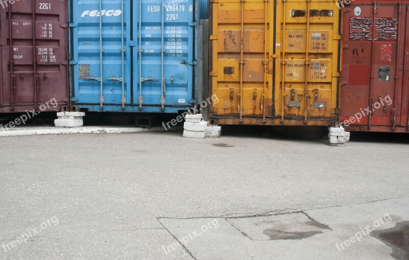 Containers Color Colorful Urban Background