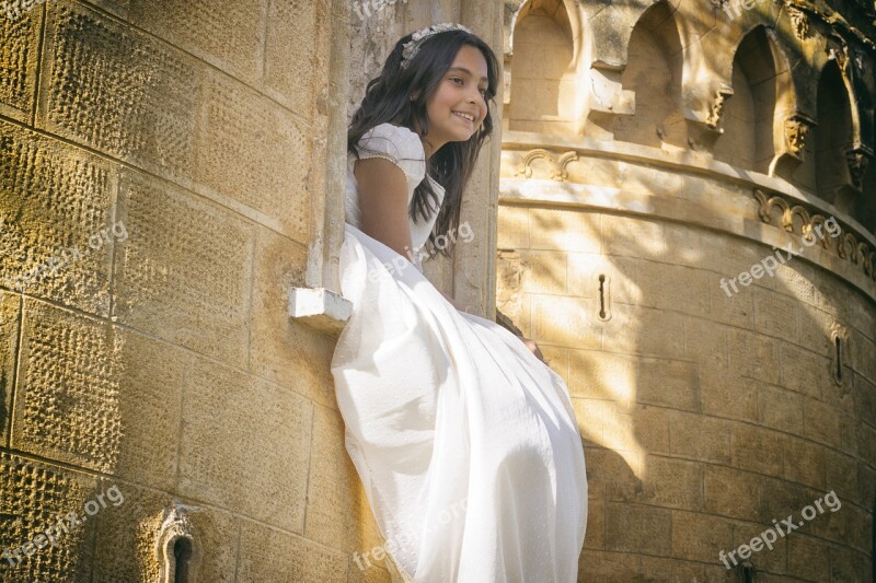 Communion Girl Castle Smile Religious