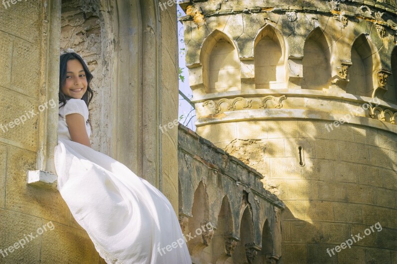 Communion Girl Castle Smile Religious