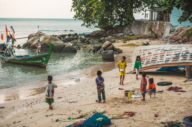 Thailand Samui Beach Sea Water