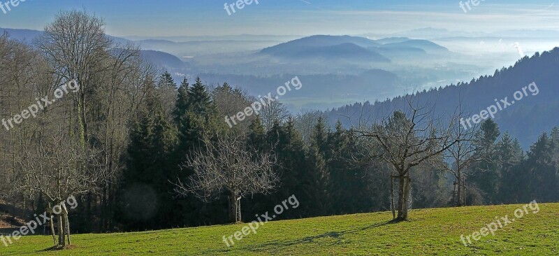 Landscape Nature Hill Fog Valleys