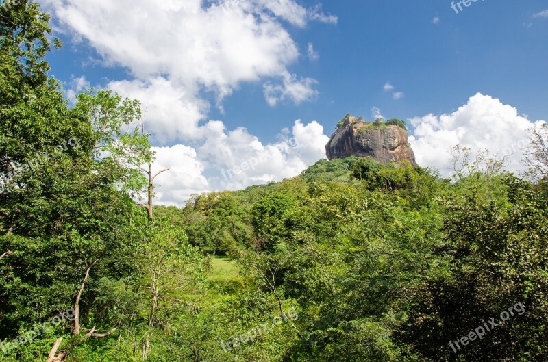 Lion Rock Sigiriya Culture Landscape Old