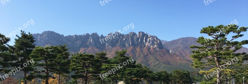 Mt Seoraksan Mountain Scenery Rock Landscape