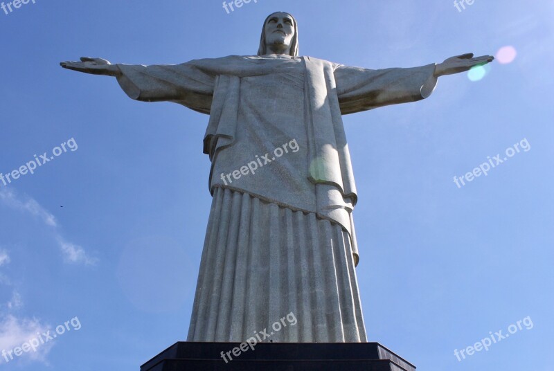 Christ The Redeemer Rio De Janeiro Vacation Brazil Travel Free Photos