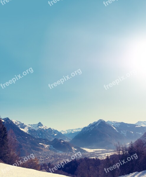 Landscape Snow Winter Spring Nature