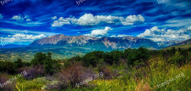 Colorado Rocky Mountains America Panorama Mood