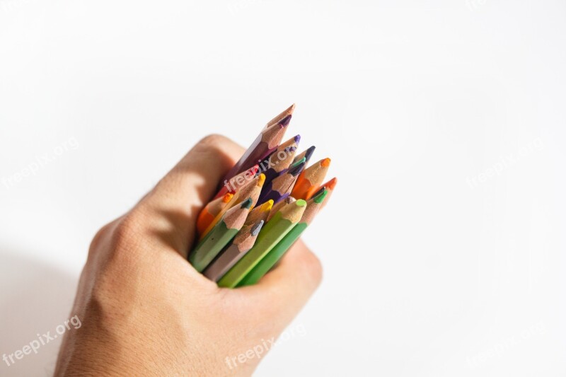 Many Colors Pencils Color Stationery Colored