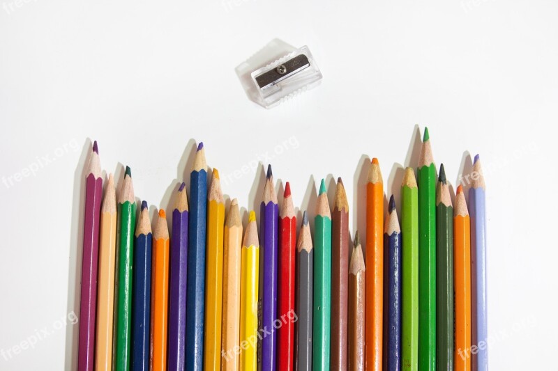 Many Colors Pencils Color Stationery Colored