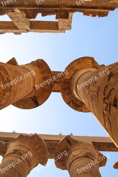 Luxor Column Karnak Columns Egypt