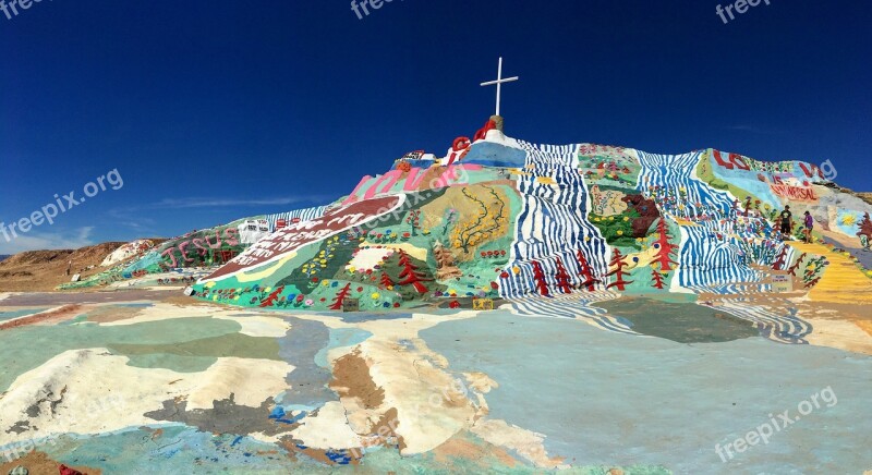 Salvation Mountain California Art Monument Free Photos