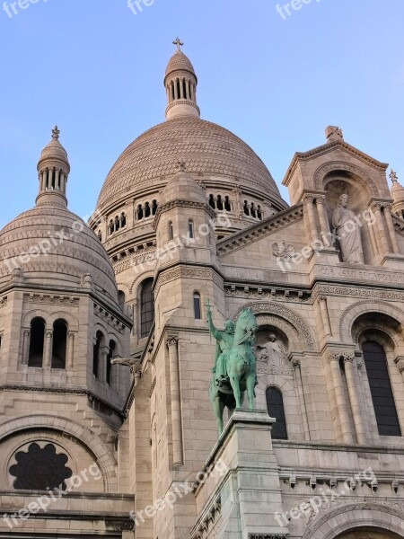 Paris France Sacred Heart Montmartre Church