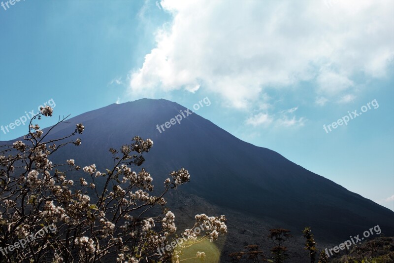 Volcano Sun Gas Peak Mountain