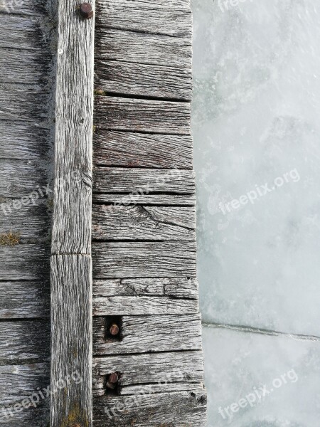 Lake Balaton Water Lake Ice Wood