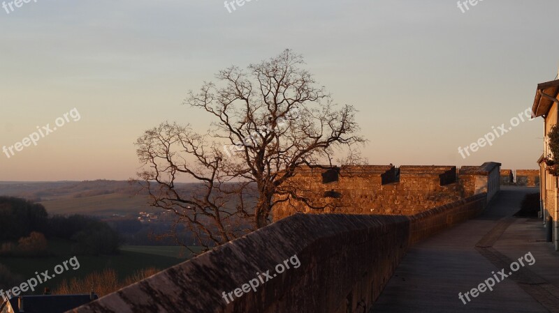 Rampart Tree Sunset Tower Trees