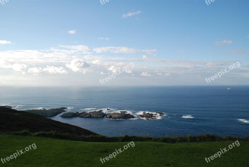 Monte San Pedro La Coruña Spain Mar Costa