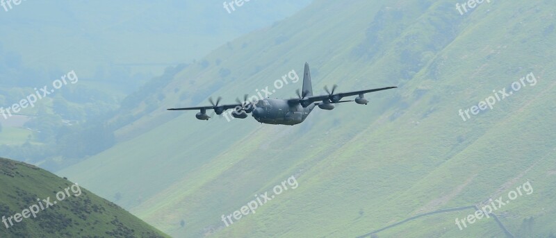 Plane Low Level Mach Loop Hills Training