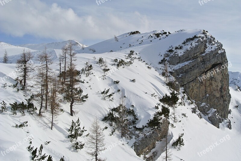 Mountains Snow Winter Rock Landscape