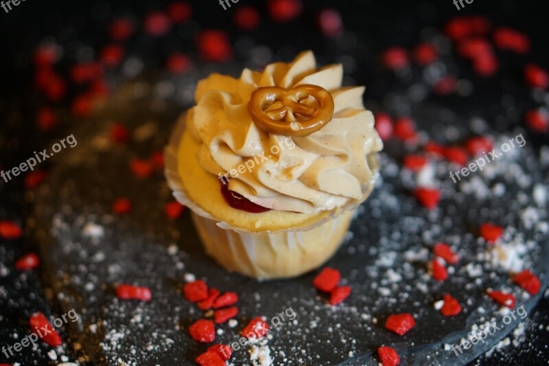 Cupcake Peanut Coffee Time Eat Cake