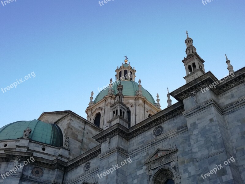 Como Duomo Cathedral Spires Dome