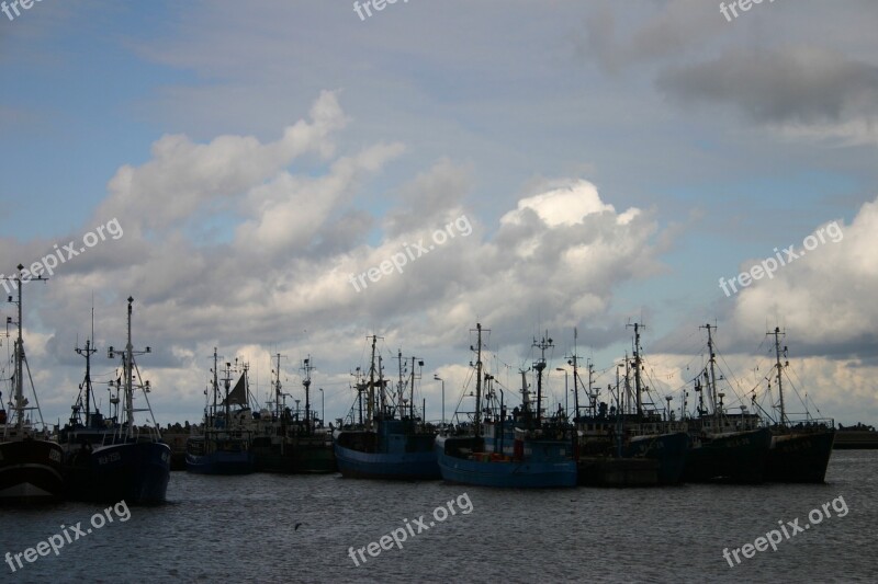 Port Fishing Vessels Sea Boats Free Photos