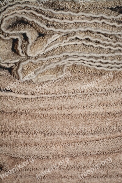 Towels Terry Beige Fabric Material