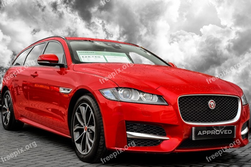 Jaguar Xf Sportbreak Estate Cloudy Outdoors Free Photos